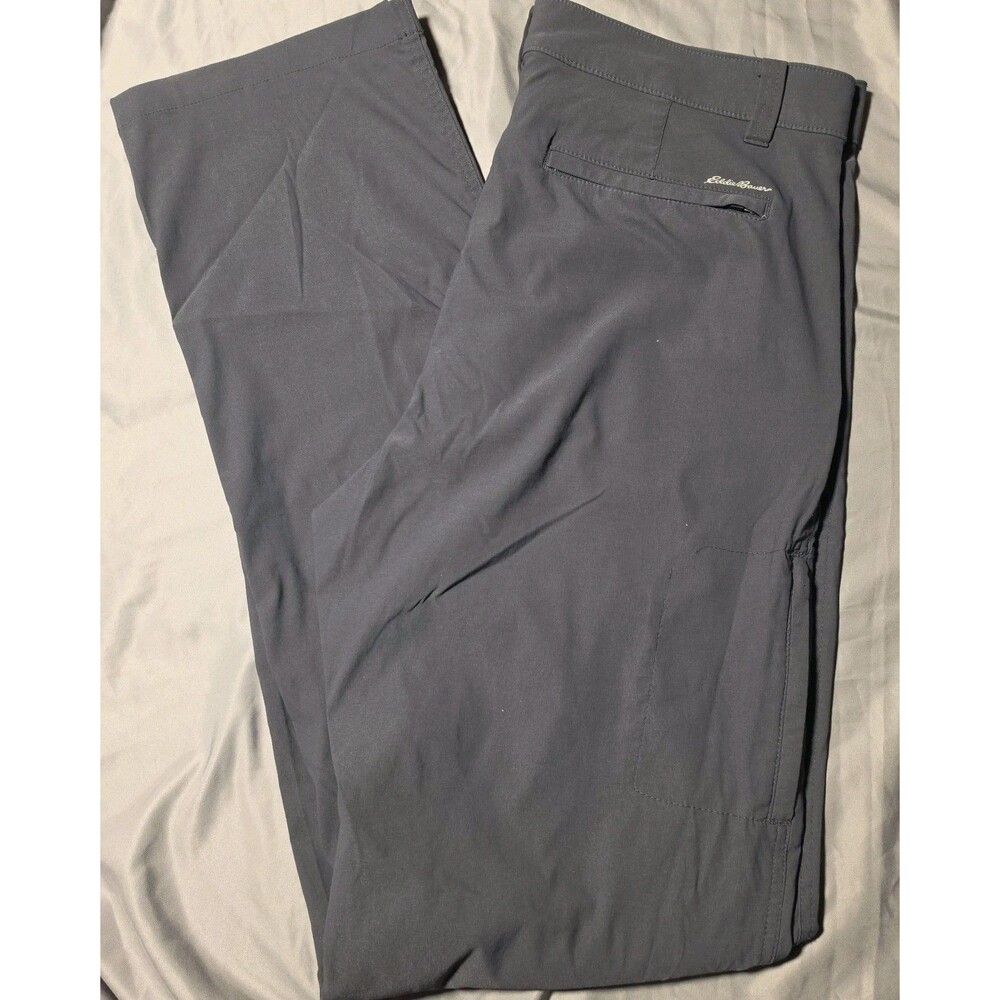 Eddie Bauer Rainier Tech Pant Mens 34x36 Gray Nylon Performance Straight  Travex